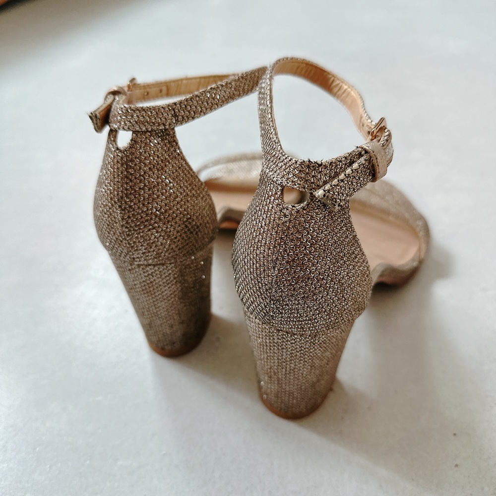 Stuart Weitzman Gold 75 Block Sandal - image 3